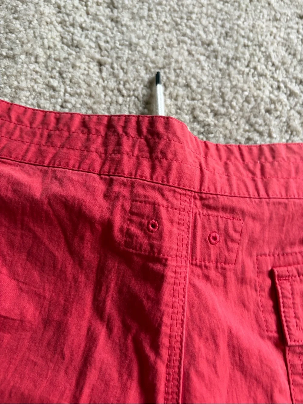 Brooks brothers men red two striped board shorts swim bathing suit shorts sz 33